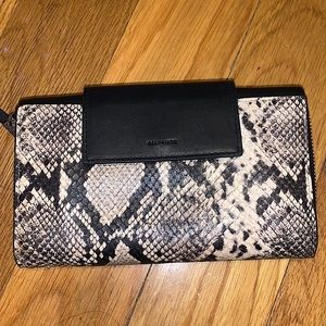 All Saints Snakeskin Wallet